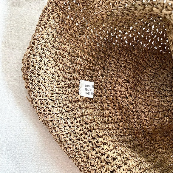 VTG Natural Straw Bucket Hat - Picture 5 of 5